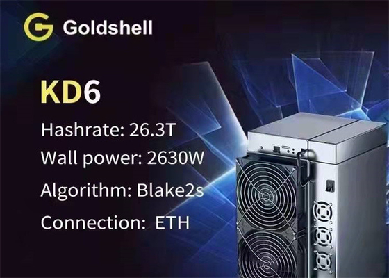 2630W Asic KDA Miner 26.3TH/S Goldshell KD6 Server
